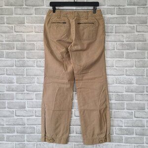 Vintage Eddie Bauer Khaki Pants Cotton Button Hem Joggers Hong Kong Size 6